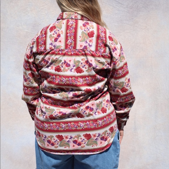 Pink Floral Button Up Shirt - Picture 5 of 9